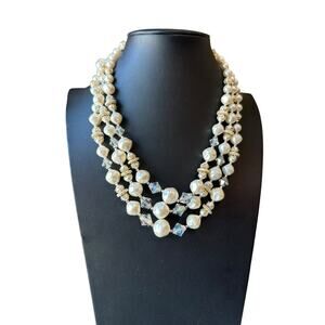 Japan Vintage AB Multilayer Beaded Necklace